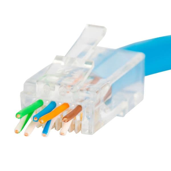 Dynamix DYNAMIX Cat6/6A UTP push through plug, 3 prong,50 u" 20pc pack. RJ-45PTC6A-20