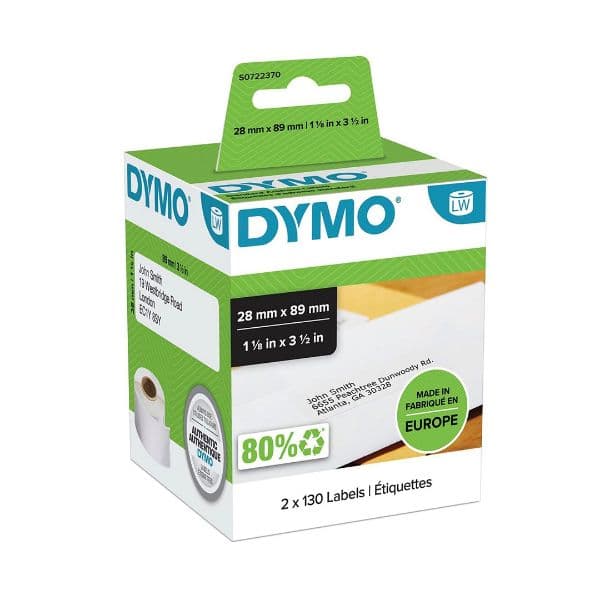 Dymo DYMO Genuine LabelWriter Address Labels (Self-Adhesive). 28mm x S0722370