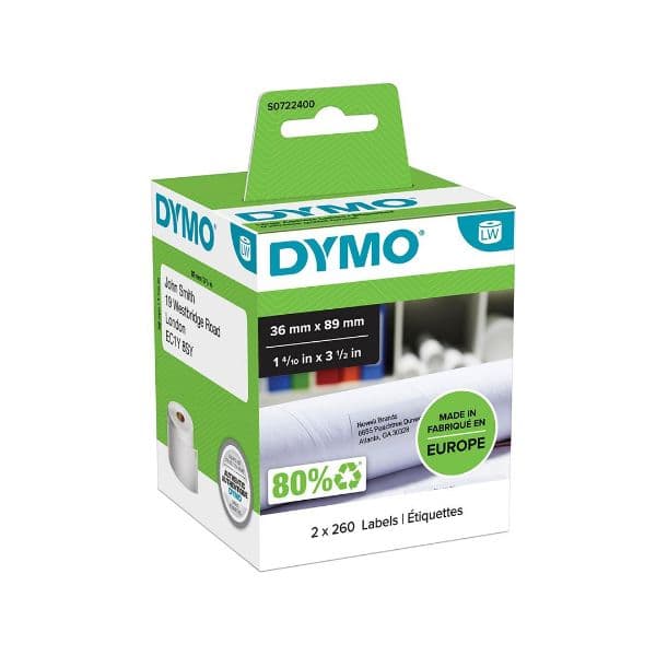 Dymo DYMO Genuine LabelWriter Address Labels (Self-Adhesive). 36mm x S0722400