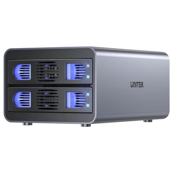 Unitek UNITEK 2-Bay USB-C RAID External HD Enclosure. Supports RAID 1 S1308C