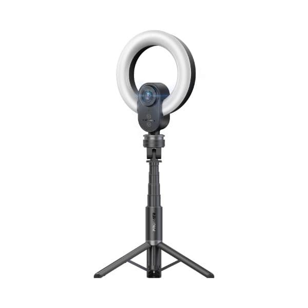 promate PROMATE 2K 5MP UHD Webcam with Built-in Microphone, Ring Light & VISTACAM