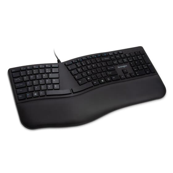 Kensington Pro Fit Ergonomic Wired Keyboard - Black 396968