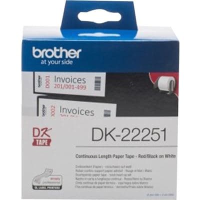 Brother Brother DK22251 Continuous Length Paper Label Tape Red and Black DK22251