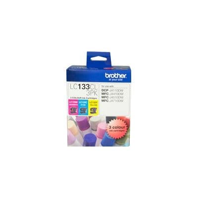 Brother Brother LC133CL3PK CMY Colour Ink Cartridges (Triple Pack) LC133CL3PK