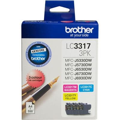 Brother Brother LC33173PK 3 pack CMY Ink Cartridges LC33173PK