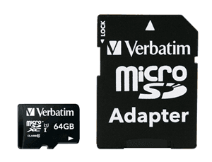 Verbatim Verbatim Premium microSDXC Class 10 UHS-I Card 64GB with Adapter FS366-X64