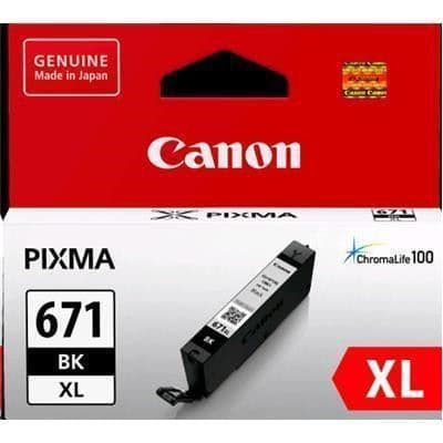 Canon Canon CLI671XLBK Dye Black High Yield Ink Cartridge CLI-671XLBK