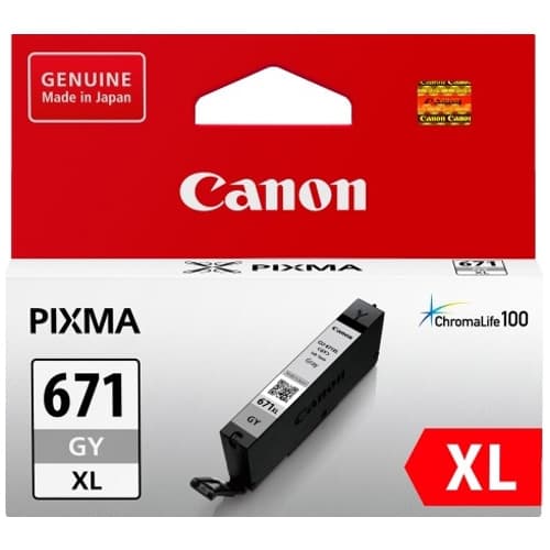 Canon Canon CLI671XGY Grey High Yield Ink Cartridge CLI-671XLGY