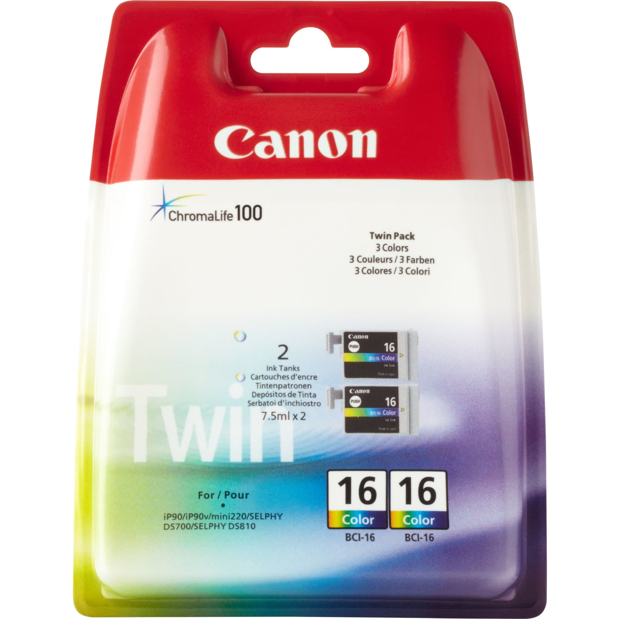 Canon Canon BCI16 Twin Pk Colour Ink CI16T