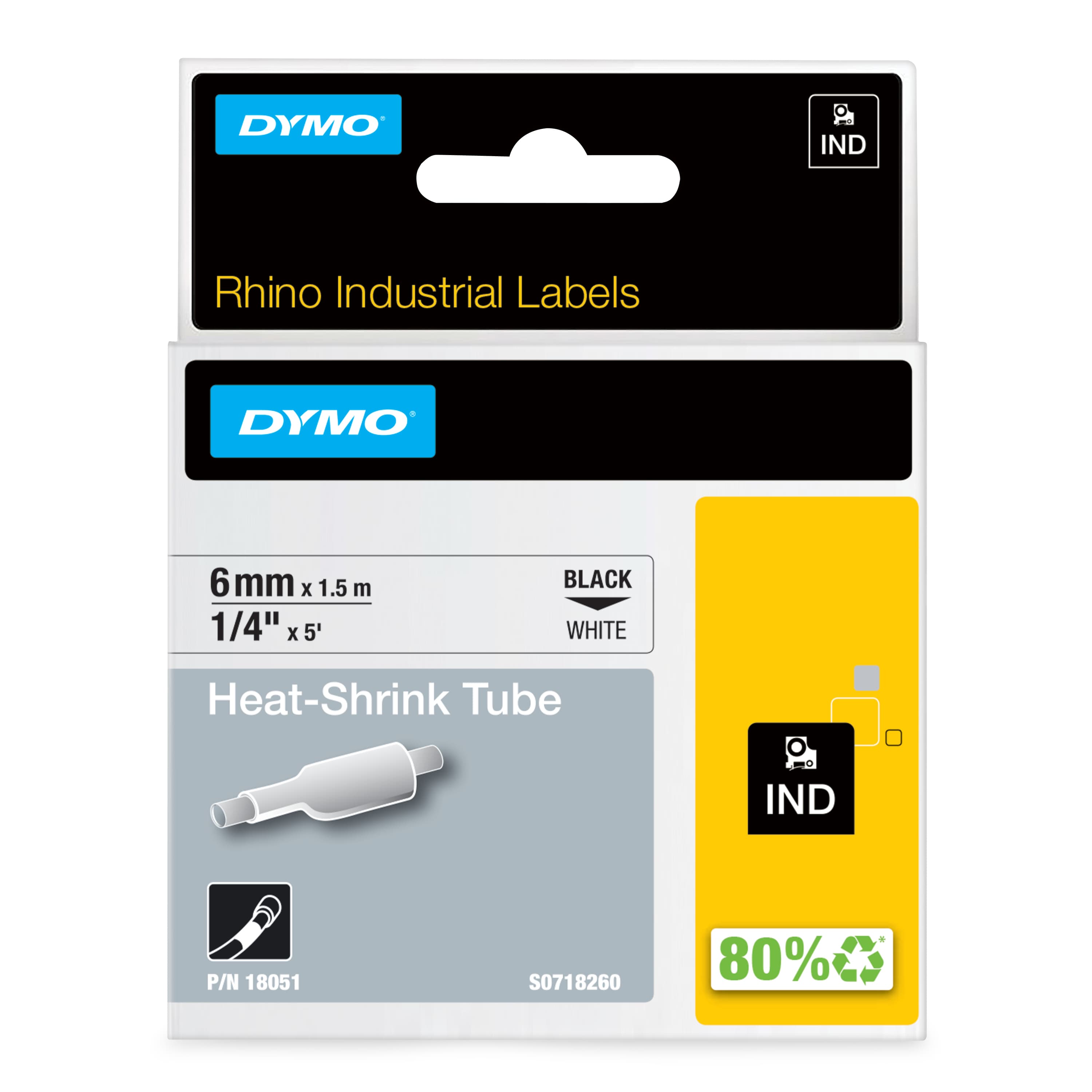 Dymo Dymo Rhno Tube Ht Shrk 6mm Wht DY18051