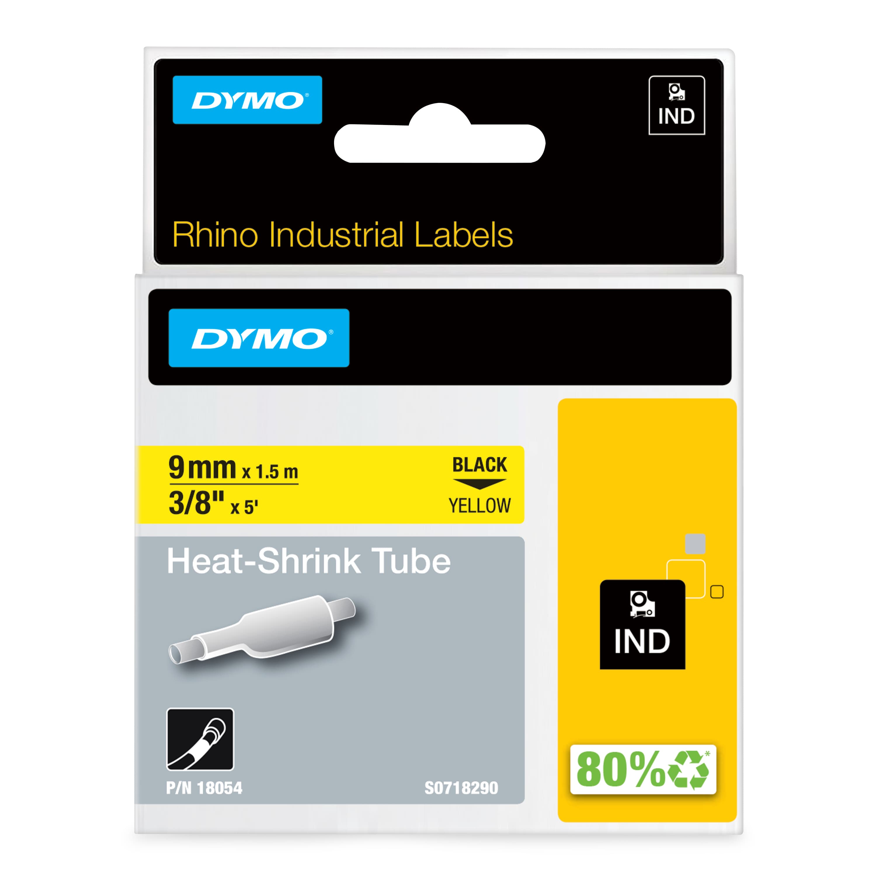 Dymo Dymo Rhino H/S Lbl 9mm Yellow DY18054