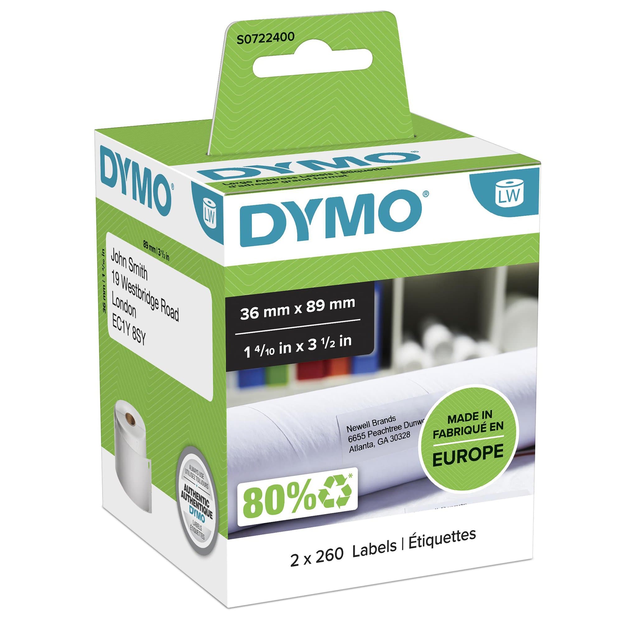 Dymo Dymo Address Label 36mm x 89mm DYS0722400