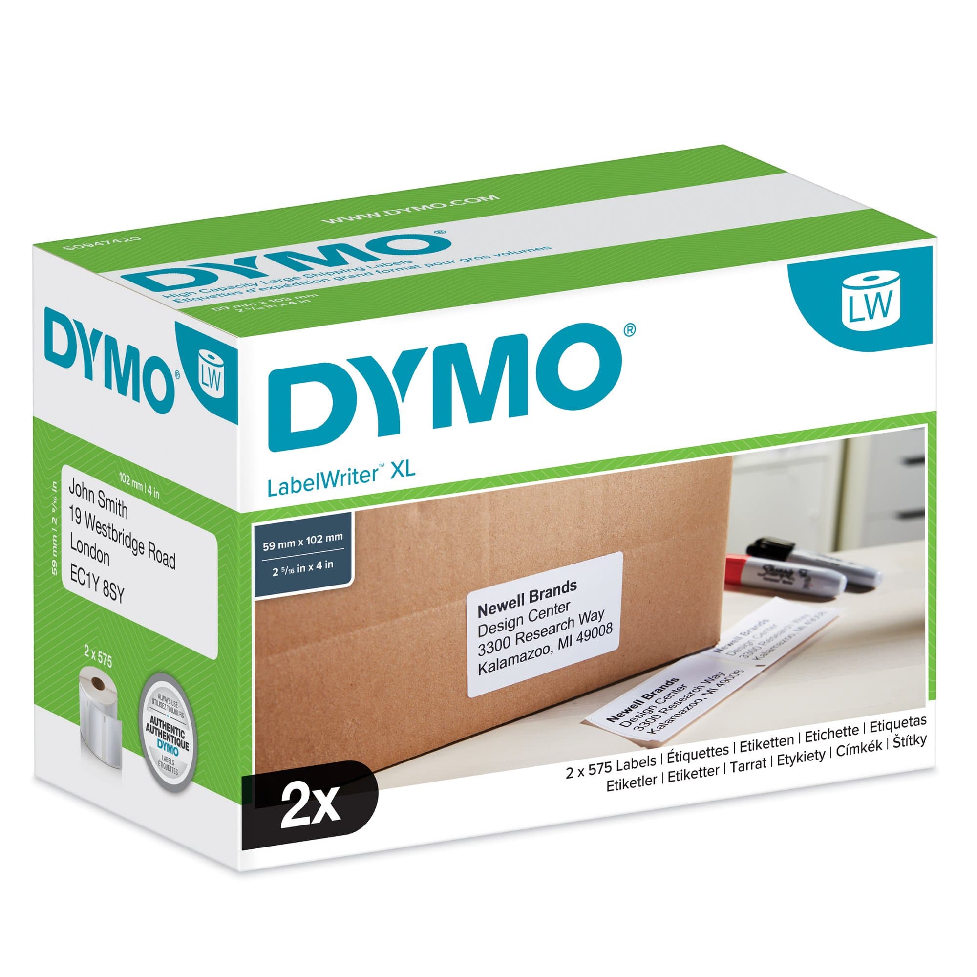 Dymo Dymo LW 59mm x 102mm White DYS0947420