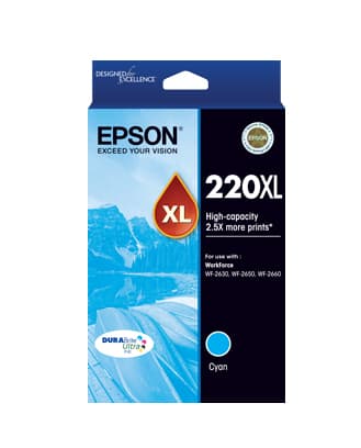 Epson Epson 220 HY Cyan Ink Cart E220CXL