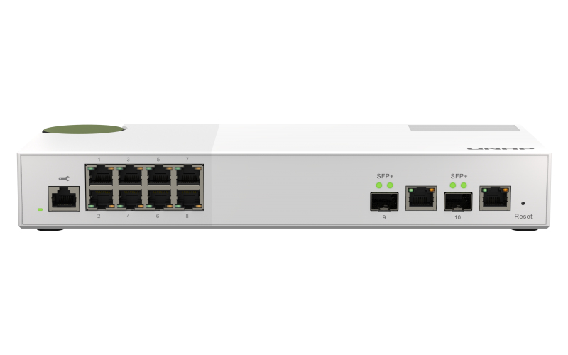 QNAP QSW-M2108-2C 10-Port Managed Switch 2x 10GbE RJ45/SFP+ 8x 1G/2.5G RJ45 Desktop (Promotional price) thumbnail 1