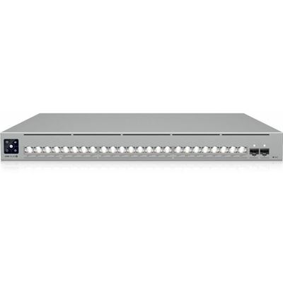 Professional-grade 24-port Layer 3 Etherlighting PoE+++ switch with (16) 10 GbE (8) 2.5 GbE and (2) 25G SFP28 ports — Ubiquiti — Switches