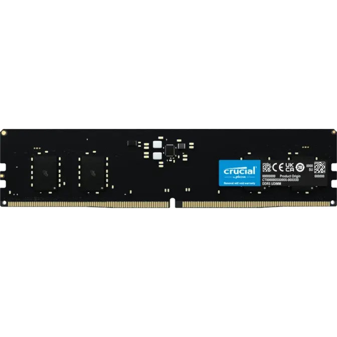 CRUCIAL 16GB DDR5 DESKTOP MEMORY, PC538400, 4800MHz, UNRANKED, LIFE WTY - DIMM thumbnail 2
