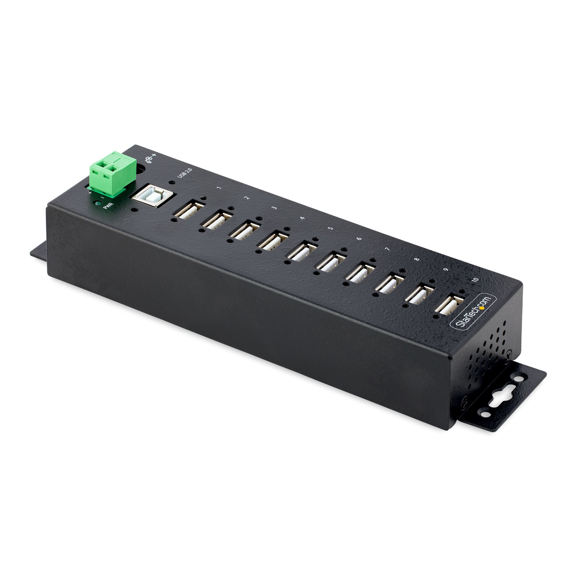STARTECH.COM 10-PORT INDUSTRIAL USB 2.0 HUB, MOUNTABLE USB EXPANSION HUB 2 YR thumbnail 1