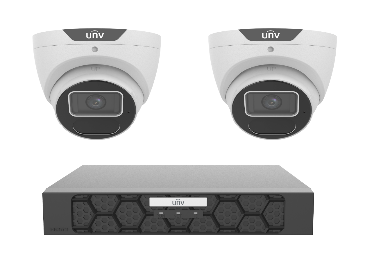 4 Channel NVR 2x 6Mp Camera Turret Kit (UNV) (2TB) — Uniview — Recorders (NVR / DVR / XVR)