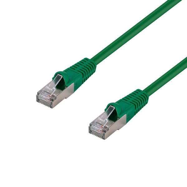 DYNAMIX 1m Cat6A S/FTP Green Shielded 10G Patch Lead. thumbnail 1