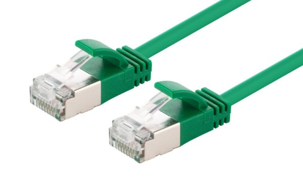 0.5m Cat6A S/FTP Green 10G LSZH Patch Lead 34AWG 802.3af Shielded Plug. thumbnail 1
