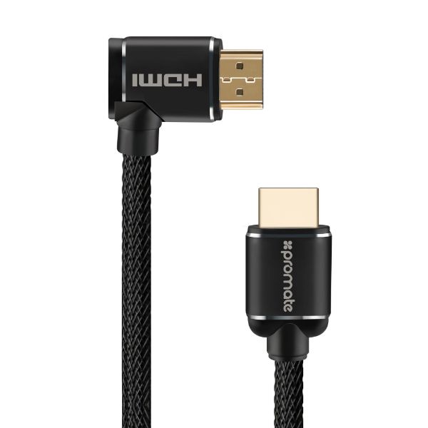 PROMATE 5m 4K HDMI right angle Cable. 24K Gold plated. High-speed thumbnail 1
