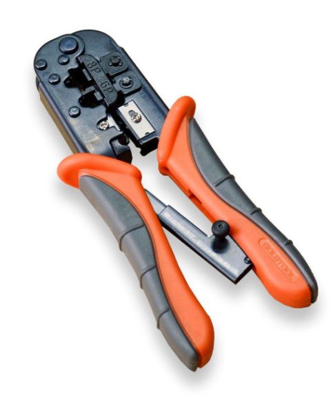 GOLDTOOL Modular Crimping Tool for 8P, 6P Tool. thumbnail 1