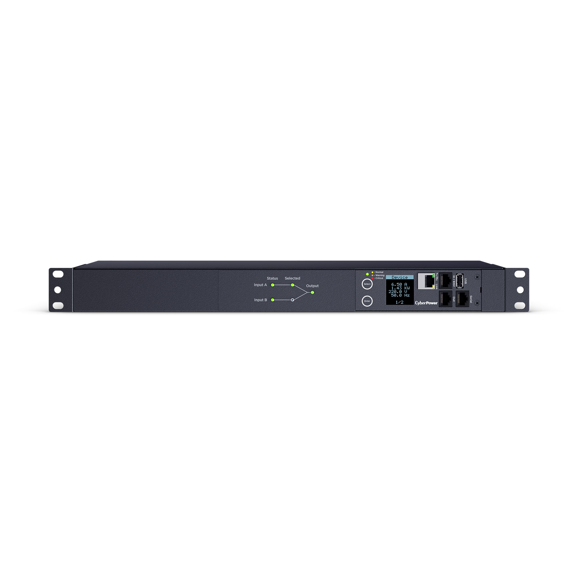 Switched Automatic Transfer Switch 1U 10Amp input/output — CyberPower Systems — Switches
