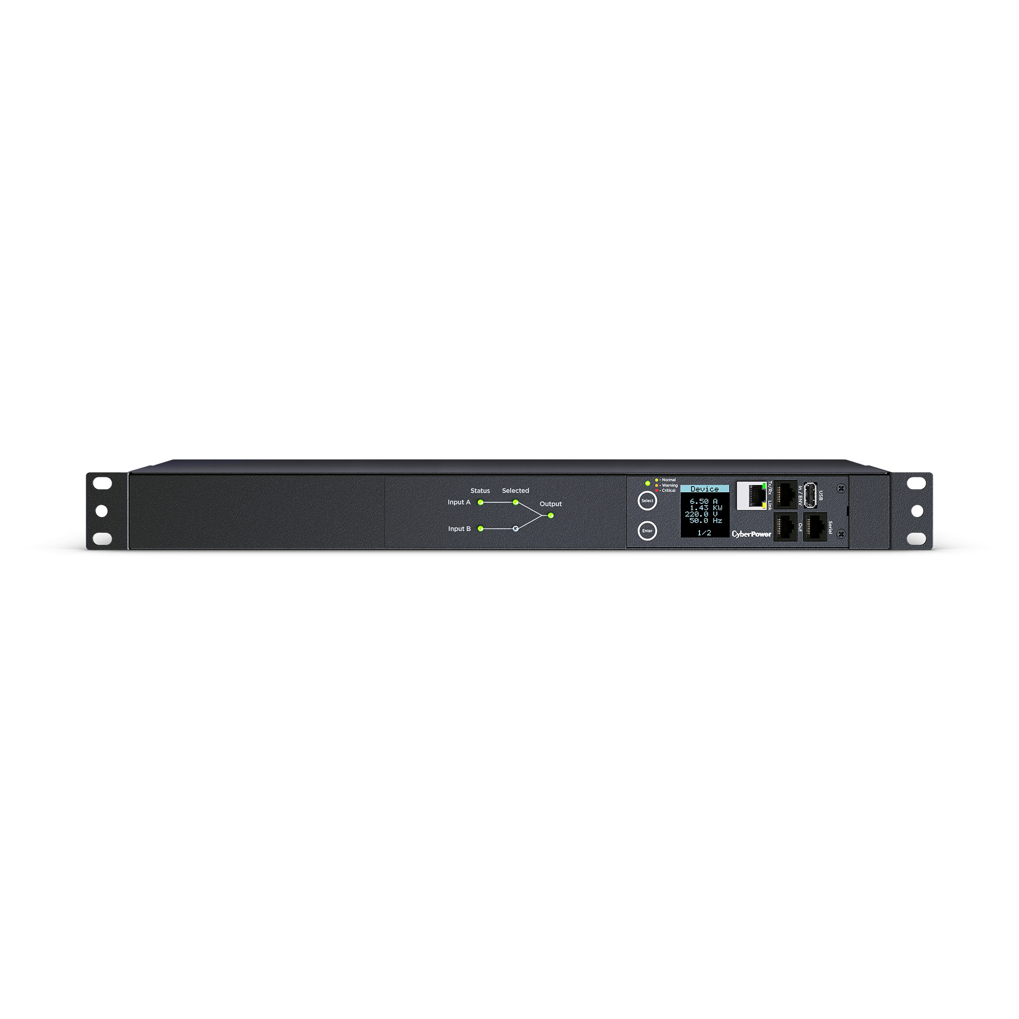 Switched ePDU 1U Horizontal 16Amp input — CyberPower Systems — UPS Systems