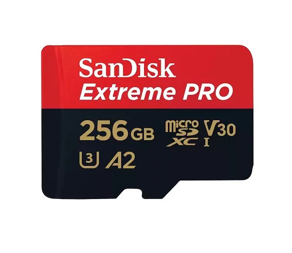 Sandisk Extreme Pro Microsdxc Sqxcd 256GB V30 U3 C10 A2 Uhs-I 200MB/S R 140MB/S W 4X6 Sd Adaptor Lifetime Limited — SanDisk — USB Drives